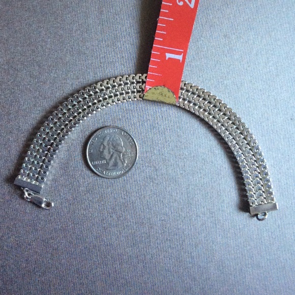 Sterling Silver Mesh Link Bracelet 7.5” - Picture 6 of 8